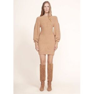 STAUD Marylebone Knit‎ Sweater Dress in Camel Medium